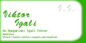 viktor igali business card